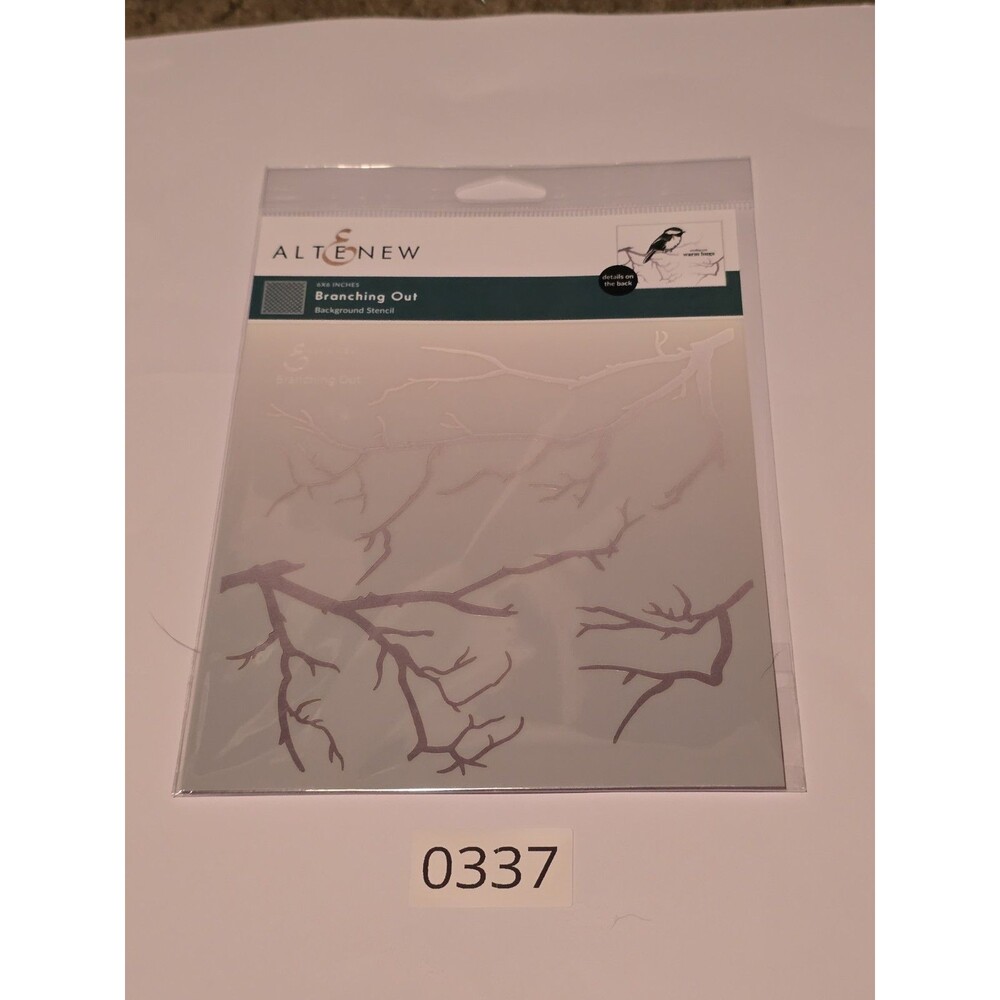 Altenew Branching Out 6x6 Background Stencil Tree Branches Bird Card Making